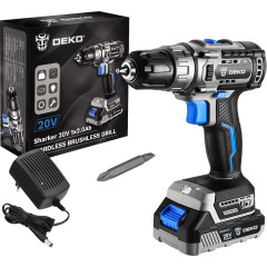 Дрель-шуруповерт Deko Sharker 20V аккум. патрон:быстрозажимной (063-4037)