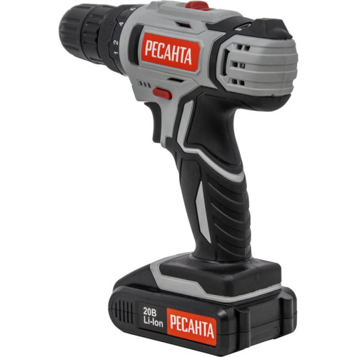 Дрель-шуруповерт Ресанта ДА-20-2ЛК аккум. патрон:быстрозажимной (кейс в комплекте) (75/14/11)