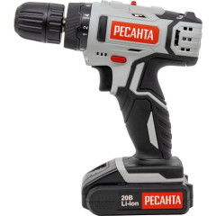 Дрель-шуруповерт Ресанта ДА-20-2ЛК аккум. патрон:быстрозажимной (кейс в комплекте) (75/14/11)