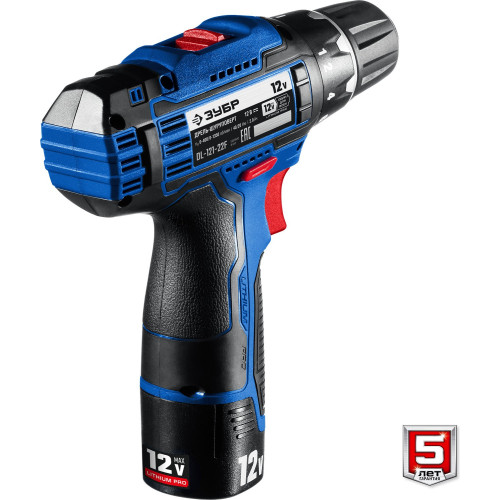 Дрель-шуруповерт Зубр DL-121-22F аккум. патрон:быстрозажимной (кейс в комплекте)