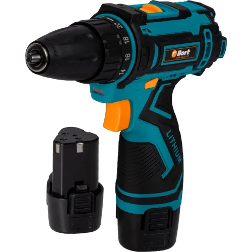 Дрель-шуруповерт Bort BAB-12x2Li-FD аккум. патрон:быстрозажимной (93413151)