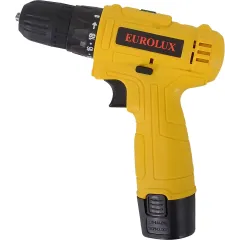 Дрель-шуруповерт Eurolux ДА-12/1Li аккум. патрон:быстрозажимной (72/14/37)