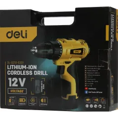 Дрель-шуруповерт Deli DL-DZ12-E2D1 аккум. патрон:быстрозажимной (кейс в комплекте)