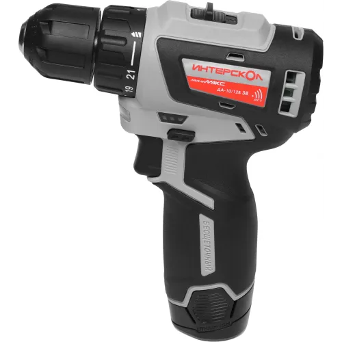 Дрель-шуруповерт Интерскол ДА-10/12В 38 аккум. патрон:быстрозажимной (кейс в комплекте) (757.2.2.45)