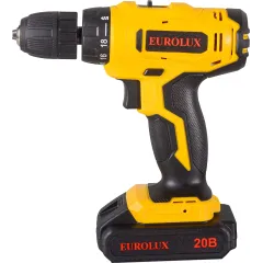 Дрель-шуруповерт Eurolux ДА-20/2Li аккум. патрон:быстрозажимной (кейс в комплекте) (72/14/52)