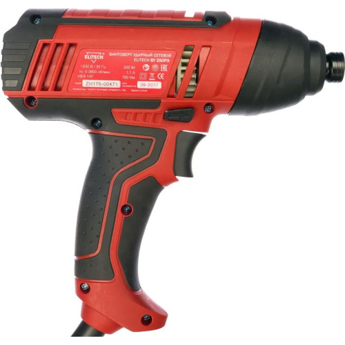 Винтоверт Elitech ВУ 250РЭ (E2201.014.00) 250Вт патрон:шестигр.1/4" (204189)