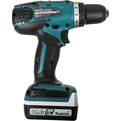 Дрель-шуруповерт Makita DF347DWE аккум. патрон:быстрозажимной (кейс в комплекте)