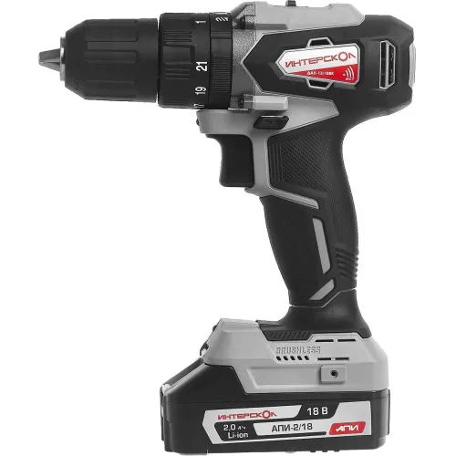 Дрель-шуруповерт Интерскол ДАУ-13/18В без АКБ и ЗУ аккум. патрон:быстрозажимной (кейс в комплекте) (574.0.0.70)