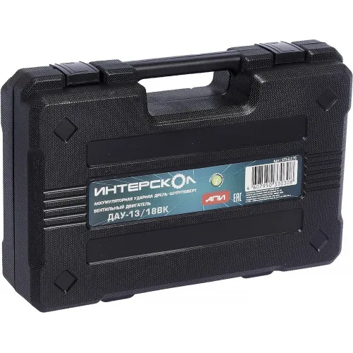 Дрель-шуруповерт Интерскол ДАУ-13/18В без АКБ и ЗУ аккум. патрон:быстрозажимной (кейс в комплекте) (574.0.0.70)