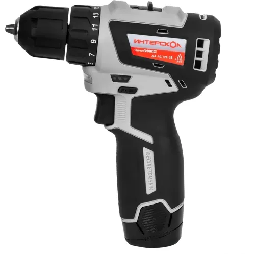 Дрель-шуруповерт Интерскол ДА-10/12В аккум. патрон:быстрозажимной (кейс в комплекте) (757.3.2.40)