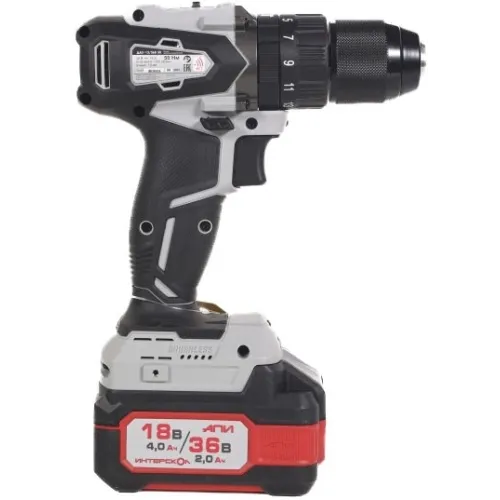 Дрель-шуруповерт Интерскол ДАУ-13/36В 50 аккум. патрон:быстрозажимной (кейс в комплекте) (850.2.2.70)