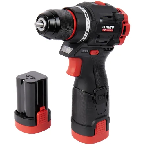 Дрель-шуруповерт Elitech CD 16L2 (E2201.039.01) 32Вт аккум. патрон:быстрозажимной (кейс в комплекте) (205715)
