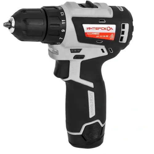 Дрель-шуруповерт Интерскол ДА-10/12В 38 аккум. патрон:быстрозажимной (кейс в комплекте) (757.3.2.46)