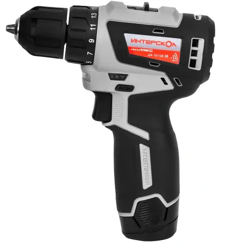 Дрель-шуруповерт Интерскол ДА-10/12В 38 аккум. патрон:быстрозажимной (кейс в комплекте) (757.3.2.46)