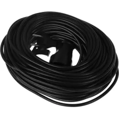 Удлинитель силовой Зубр 55023-30 2x0.75кв.мм 1розет. 30м ПВС 10A без катушки черный