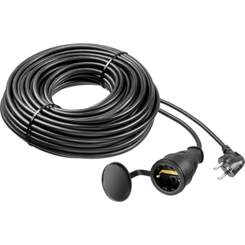 Удлинитель силовой Зубр 55020-20 3x1.5кв.мм 1розет. 20м ПВС 16A без катушки черный