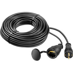 Удлинитель силовой Зубр 55017-10 3x2.5кв.мм 1розет. 10м КГ 20A без катушки черный