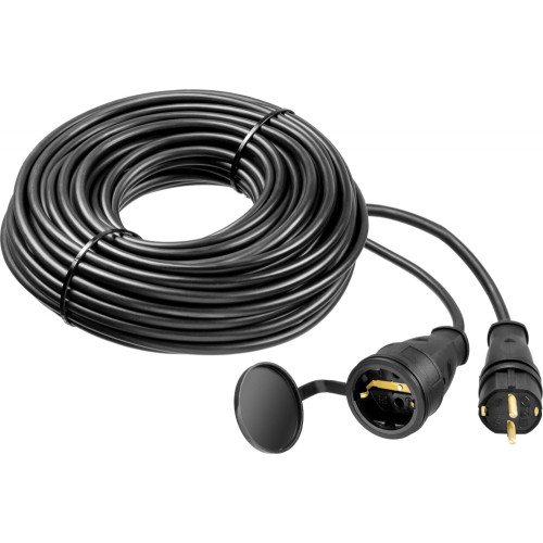 Удлинитель силовой Зубр 55017-30 3x2.5кв.мм 1розет. 30м КГ 16A без катушки черный