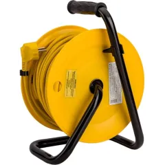 Удлинитель силовой IEK Industrial (WKP14-10-04-30) 1кв.мм 4розет. 30м ПВС 10A катушка желтый