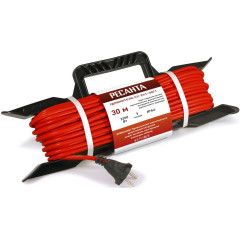 Удлинитель силовой Ресанта СУ-2х1-30/1 (IP44) (61/118/3) 2x1.0кв.мм 4розет. 40м ПВС катушка серый