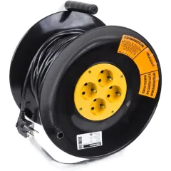 Удлинитель силовой PROconnect STANDARD (11-7604) 3x1.0кв.мм 4розет. 20м ПВС 10A катушка черный