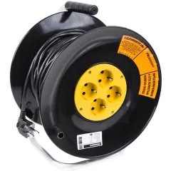 Удлинитель силовой PROconnect STANDARD (11-7607) 3x1.0кв.мм 4розет. 50м ПВС 10A катушка черный