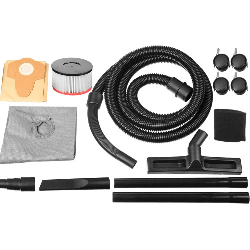 Строительный пылесос Зубр ПУ-15-1200 М1 1200Вт (уборка: сухая/влажная) красный