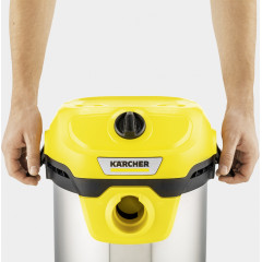 Строительный пылесос Karcher WD 2 Plus S V-15/4/18 1000Вт (уборка: сухая/сбор воды) желтый