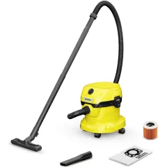 Строительный пылесос Karcher WD 2 Plus V-12/6/18/C 1000Вт (уборка: сухая/влажная) желтый