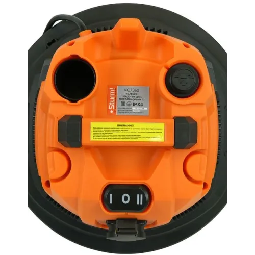 Строительный пылесос Sturm! VC7360 1800Вт (уборка: сухая/сбор воды/выдув) оранжевый