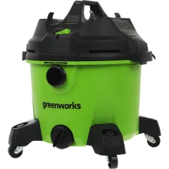 Строительный пылесос Greenworks G120WDV 1300Вт (уборка: сухая/сбор воды) зеленый