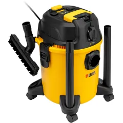 Строительный пылесос Denzel RVC20 1400Вт (уборка: сухая/сбор воды/выдув) желтый