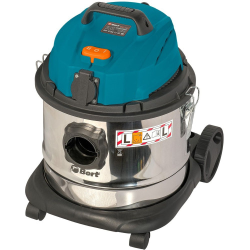 Строительный пылесос Bort BSS-1215 1200Вт (уборка: сухая/влажная) синий