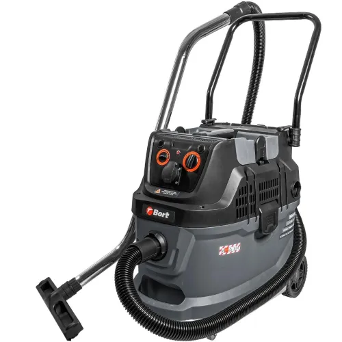 Строительный пылесос Bort BAX-600E 1600Вт (уборка: сухая/влажная) серый