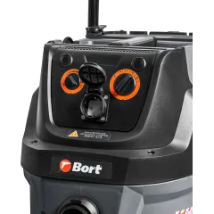 Строительный пылесос Bort BAX-600E 1600Вт (уборка: сухая/влажная) серый