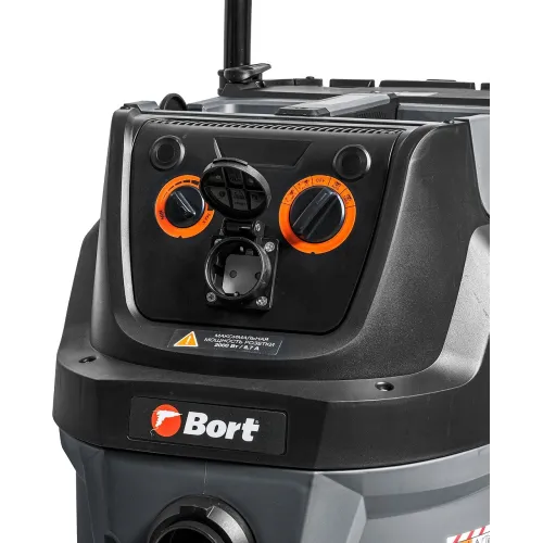 Строительный пылесос Bort BAX-600E 1600Вт (уборка: сухая/влажная) серый