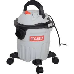 Строительный пылесос Ресанта ПС-1400-15 1400Вт (уборка: сухая/влажная) серый