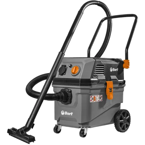 Строительный пылесос Bort BAX-700 1600Вт (уборка: сухая/влажная) серый