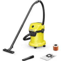 Строительный пылесос Karcher WD 3 V-17/4/20 1000Вт (уборка: сухая/сбор воды/выдув) желтый