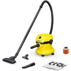 Строительный пылесос Karcher WD 2 Plus V-12/6/18/C Home 1000Вт (уборка: сухая/сбор воды) желтый