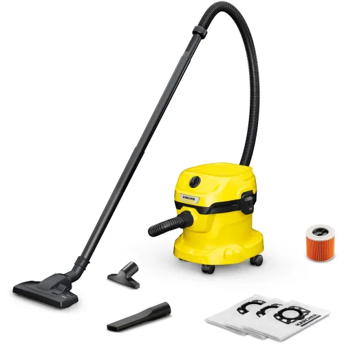 Строительный пылесос Karcher WD 2 Plus V-12/6/18/C Home 1000Вт (уборка: сухая/сбор воды) желтый