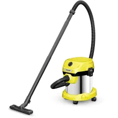 Строительный пылесос Karcher WD 2 Plus S V-15/4/18/C (YSY) 1000Вт (уборка: сухая/влажная) желтый