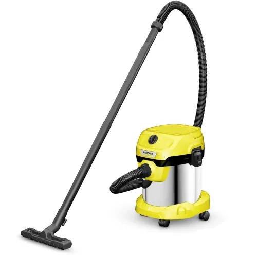 Строительный пылесос Karcher WD 2 Plus S V-15/4/18/C (YSY) 1000Вт (уборка: сухая/влажная) желтый