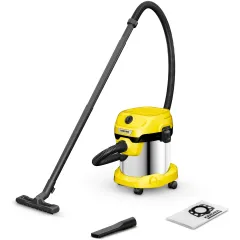Строительный пылесос Karcher WD 2 Plus S V-15/4/18 1000Вт (уборка: сухая/сбор воды) желтый