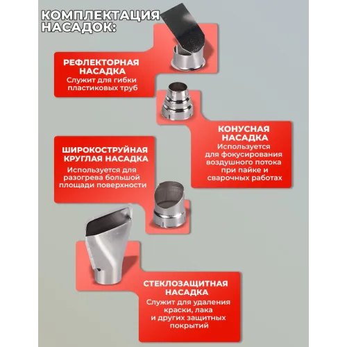 Технический фен Ресанта ФЭ-2000ЭК 2000Вт темп.50/50-550/50-550С