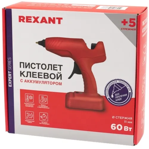 Клеевой пистолет Rexant Эксперт 60Вт 25гр/мин стерж.:11мм (12-1553)