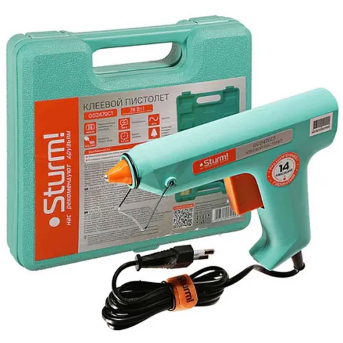 Клеевой пистолет Sturm! GG2470C1 78Вт 12гр/мин стерж.:11х100мм