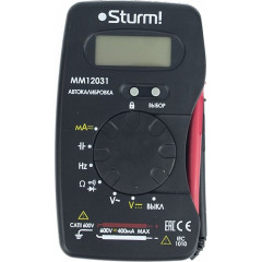 Мультиметр Sturm! MM12031 цифровой черный