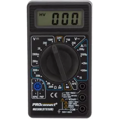 Мультиметр PROconnect M830B DT830B цифровой черный (13-3011)