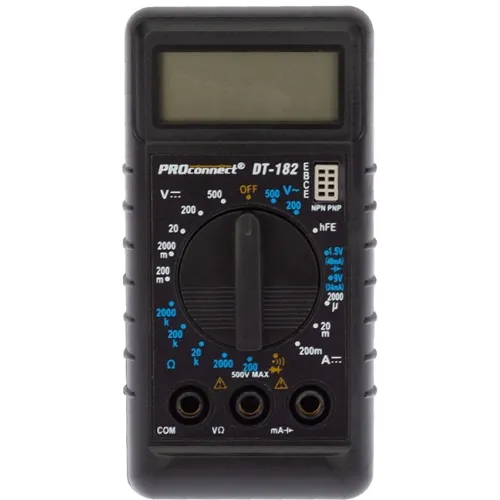 Мультиметр PROconnect М-182 DT-182 цифровой черный (13-3014)